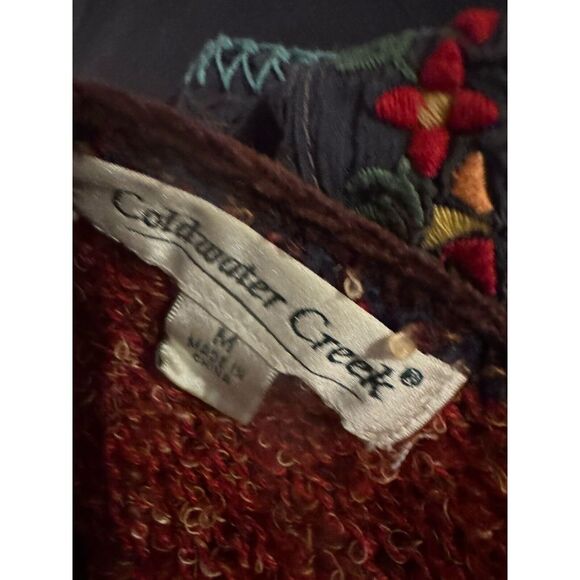 Couldwater Creek Vintage Cardigan Sweater Long Aztec Navajo Southwest Medium - Picture 5 of 5